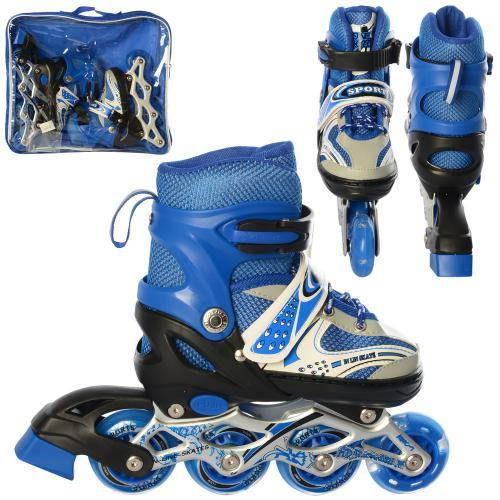 

Роликовые коньки раздвижные Sport in-line-skates размер 28-33 Синие (327454537), Синий