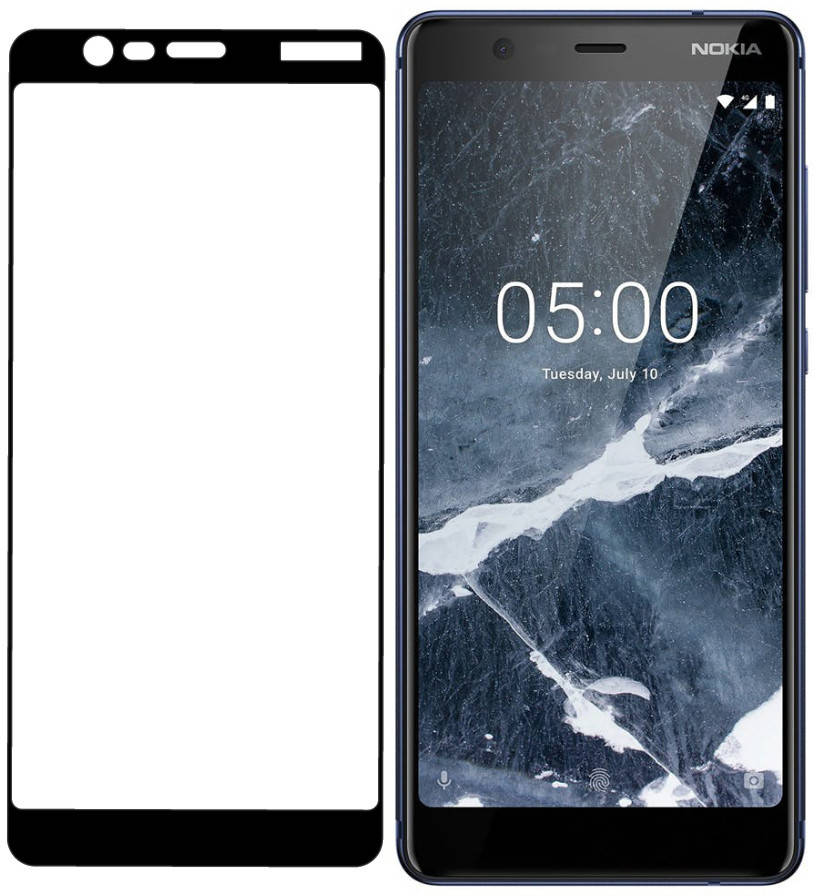 

5D стекло Nokia 5.1 (Защитное Full Glue) Черный