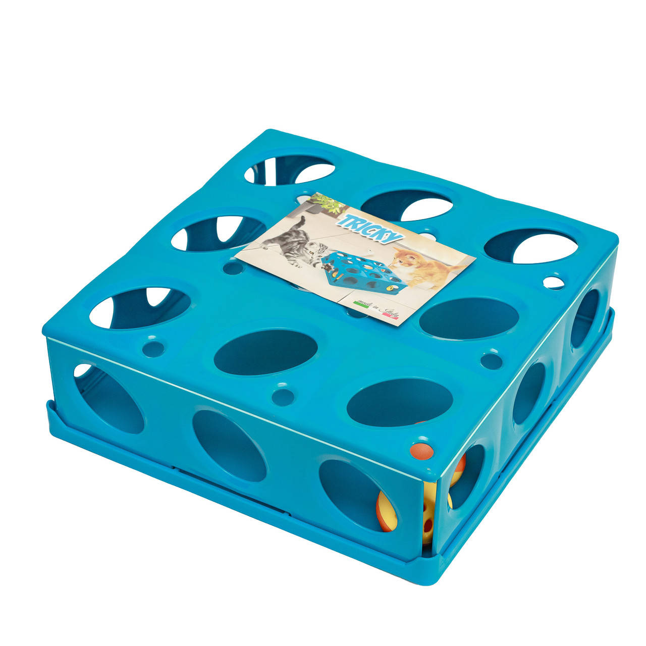 

Ігрушка для котов "Tricky" два мяча, 25x25x9 см, Синий