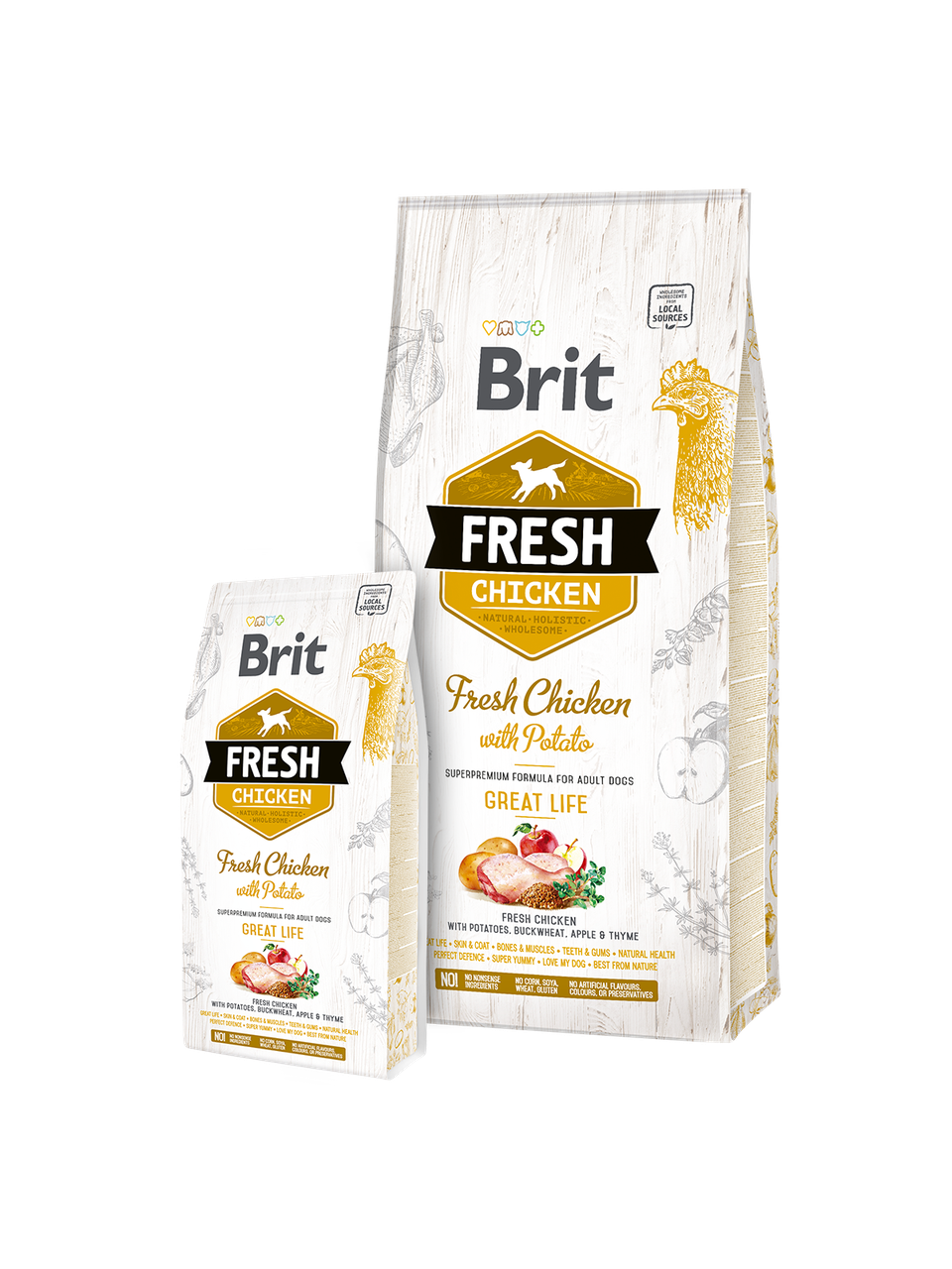 

Корм Brit Fresh Adult Chicken/Potato (для взрослых собак, курица, картофель)
