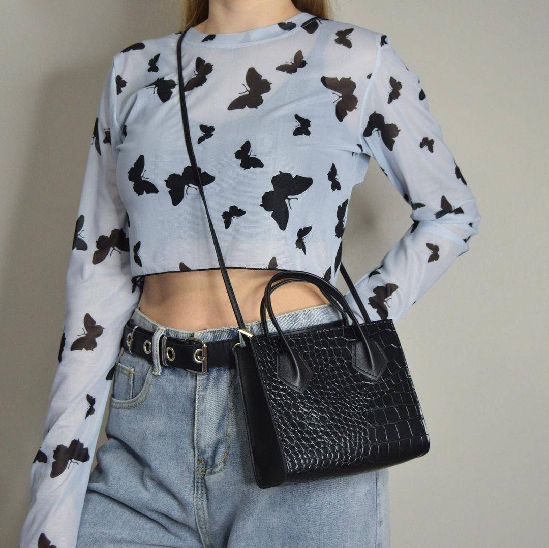 

Новая квадратная черная мини сумочка, Черный