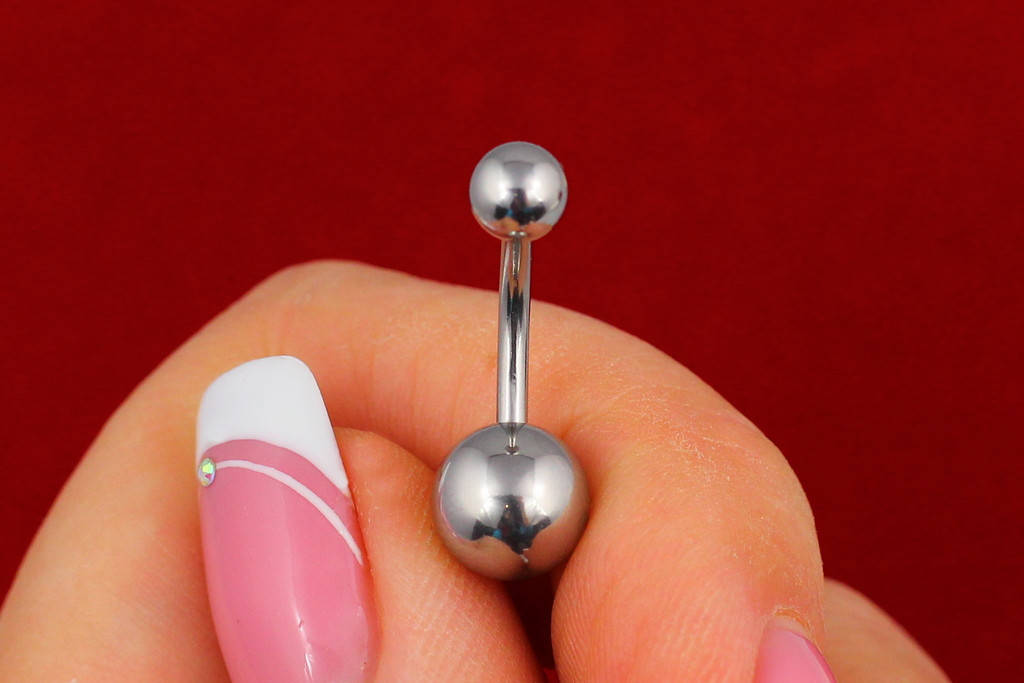 

Пирсинг для пупка Xuping Jewelry классика 2 см серебрянные шарики