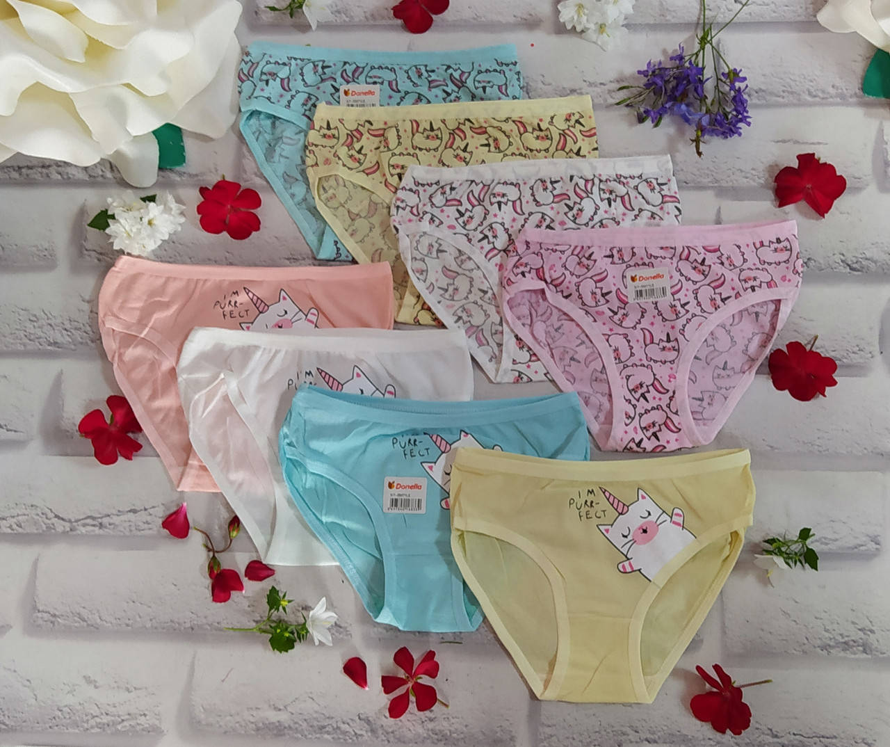 

Трусики детские для девочки XL(7-9лет). Donella, Разные цвета