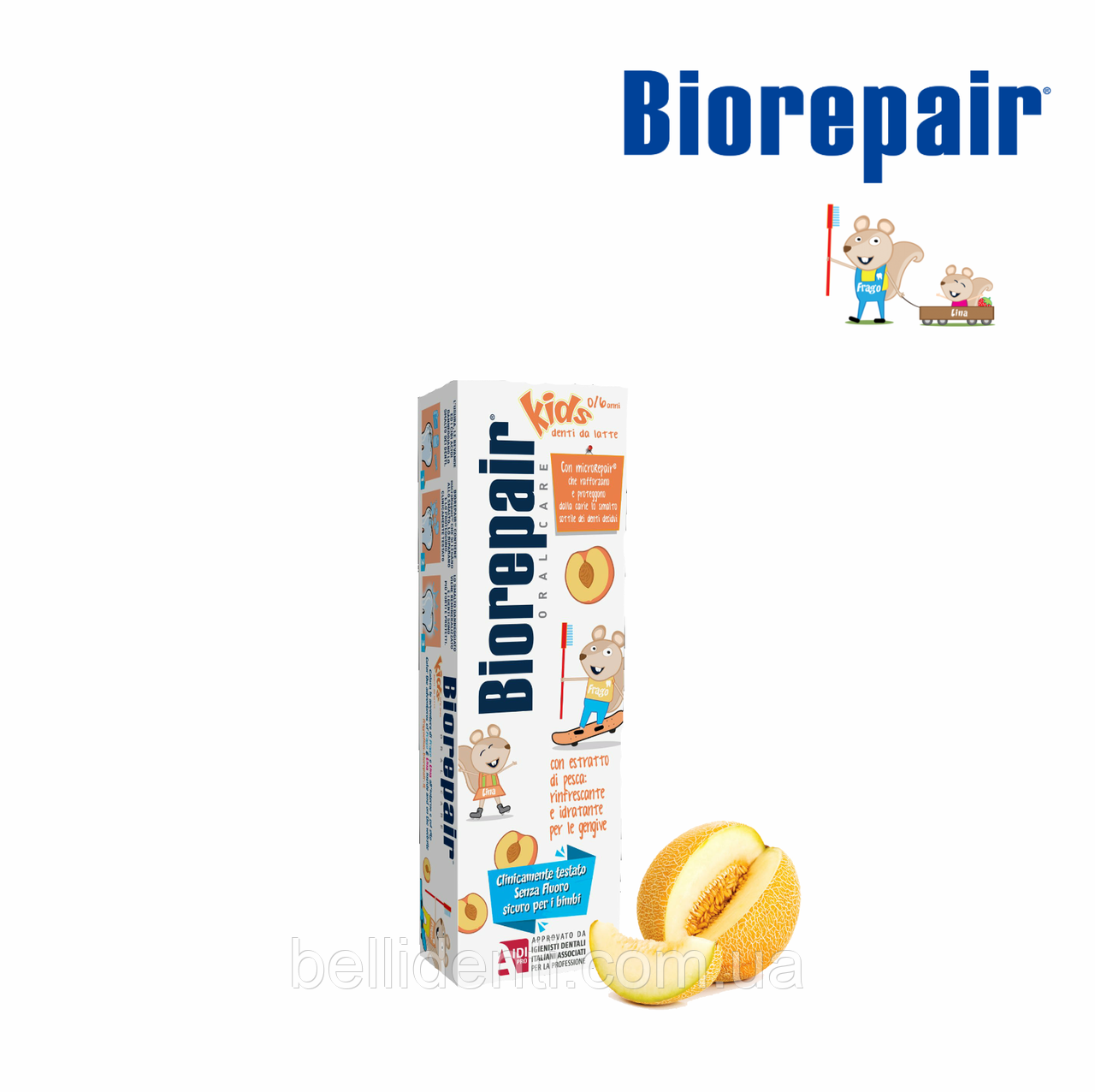 

Детская зубная паста BIOREPAIR Kids,со вкусом персика (0-6 лет), 50 мл