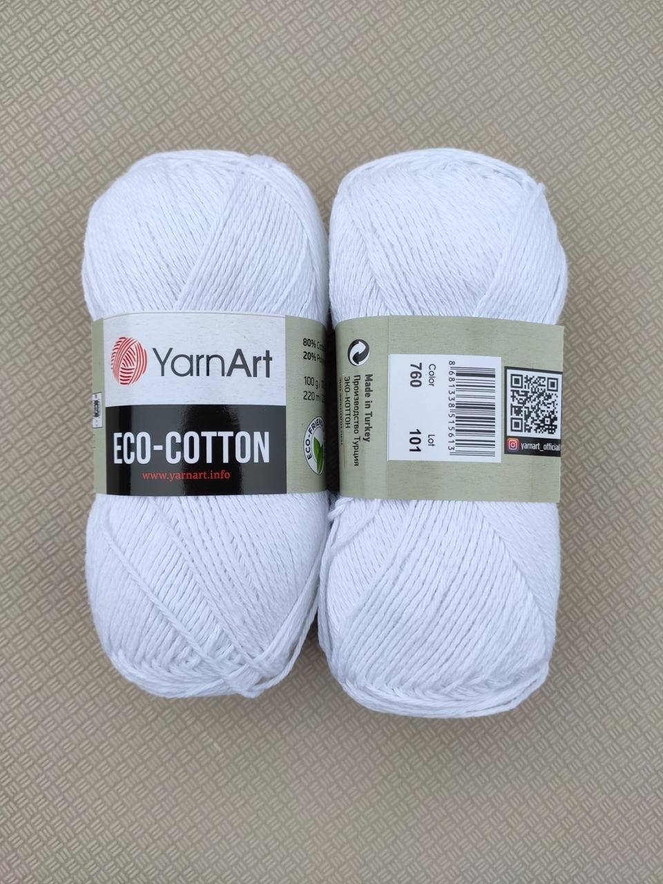 

YarnArt Eco Cotton 760 белый