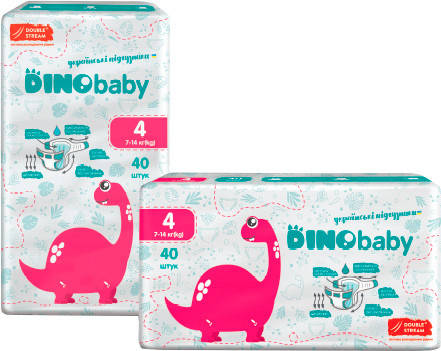 

Подгузники детские Dino Baby 4 (7-14 кг), 80 шт
