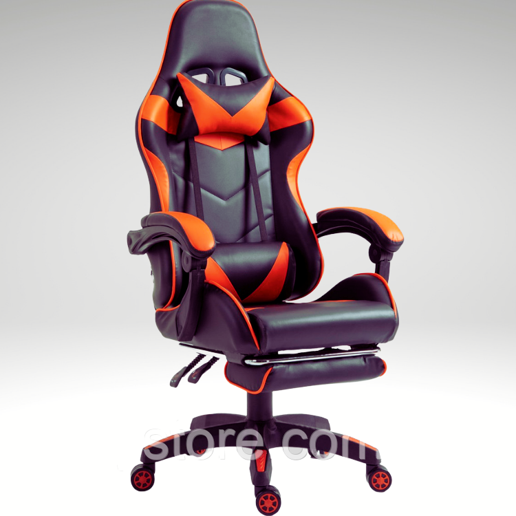 

Кресло геймерское игровое c подставкой для ног Vecotti GT с подушками компьютерное офисное раскладное красное, Красный