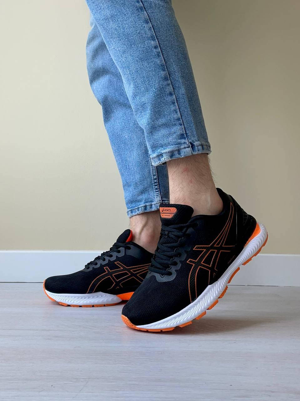 

Мужские кроссовки Asics Gel Nimbus в сеточку, кроссовки асикс черные тканевые, Черный
