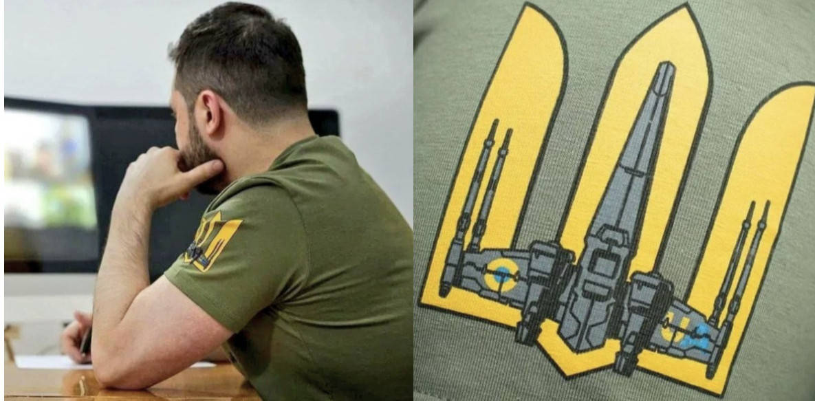 

Футболка чоловіча Турция (Тризуб на рукові)Футболка на виступі Зеленського.