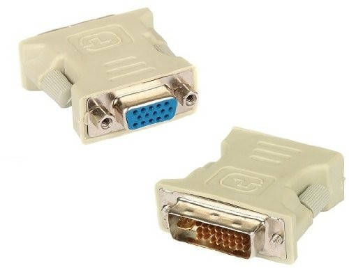 

VGA - DVI-I 24+5 (M) адаптер переходник, Белый