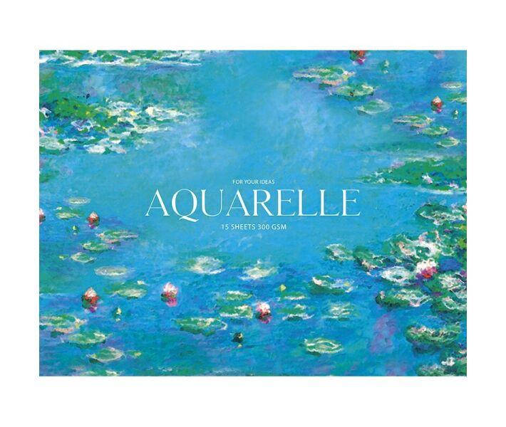 

Альбом/блок для акварелі "Aquarelle" MUSE на спіралі, 15 аркушів 300 г у форматі А5.