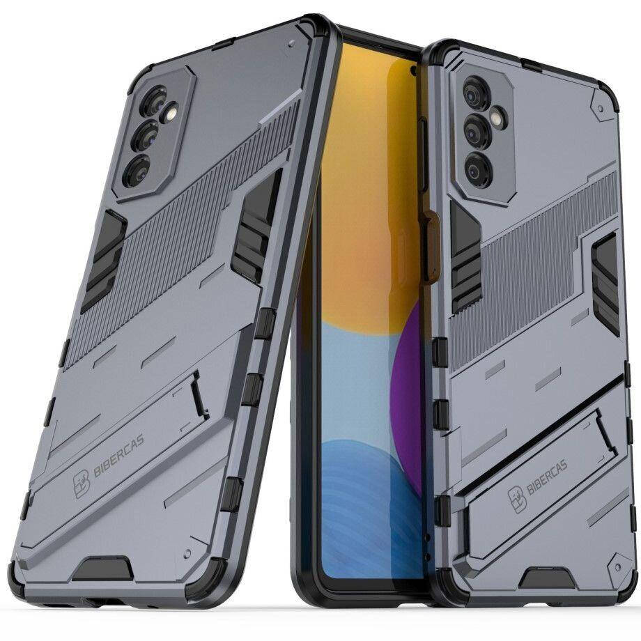 

Чехол Bibercas Iron для Samsung Galaxy M52 / M526 бампер противоударный с подставкой Dark-Blue