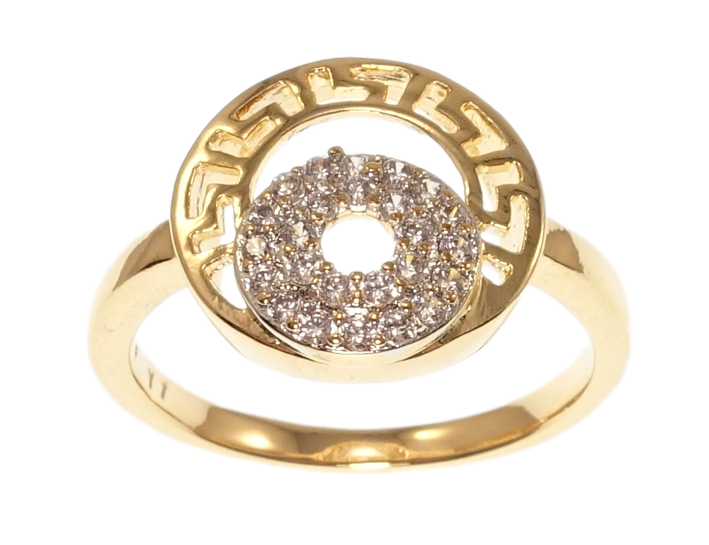 

Кольцо Xuping Позолота 18K + Родий "Инкрустация цирконием" р.16,17,19.5