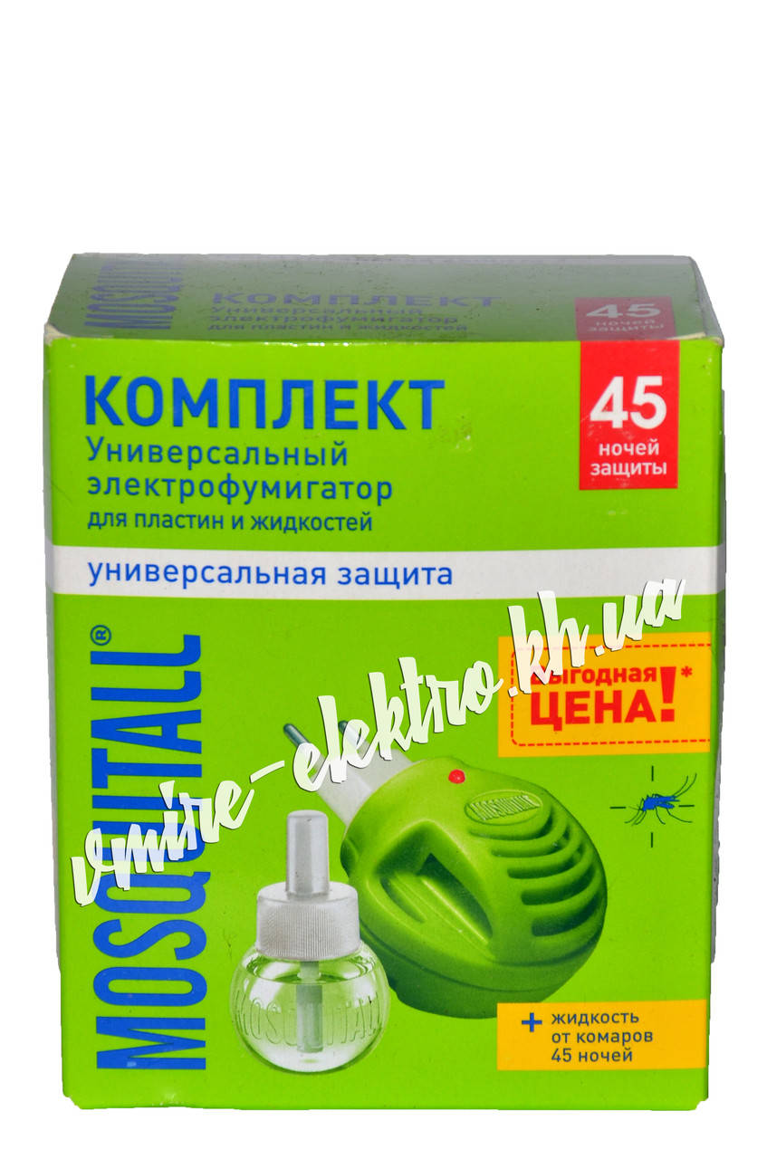 

Набор фумигатор + жидкость 45 ночей MOSQUITALL Универсальная защита