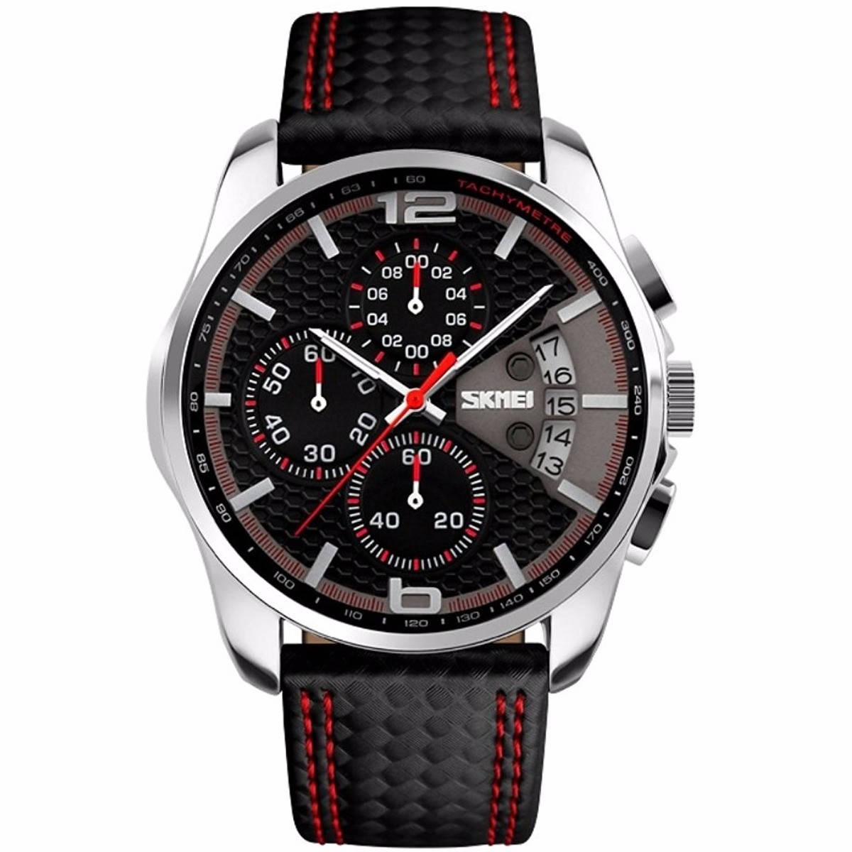 

Skmei 9106 spider черные с красным мужские классические часы