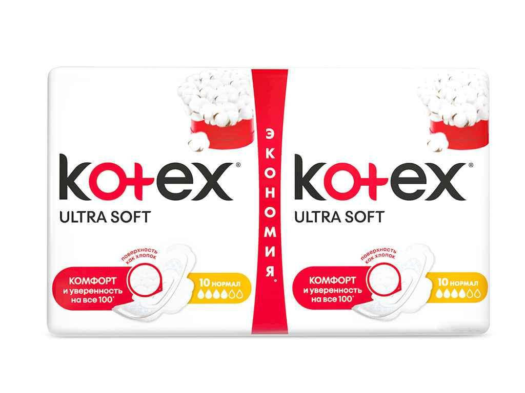 

Прокладки гігієнічні 20 шт/4 кр. (Ultra Soft Normal Duo) ТМ KOTEX