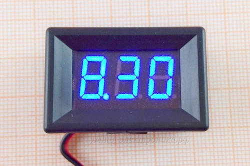 

Вольтметр в корпусе 4,5 - 30 В СИНИЙ