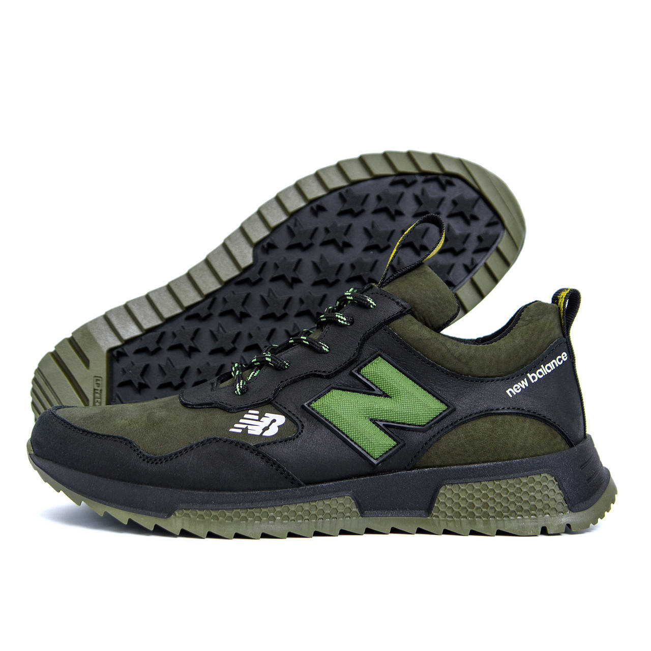 

Мужские кожаные кроссовки New Balance Olive, Серый