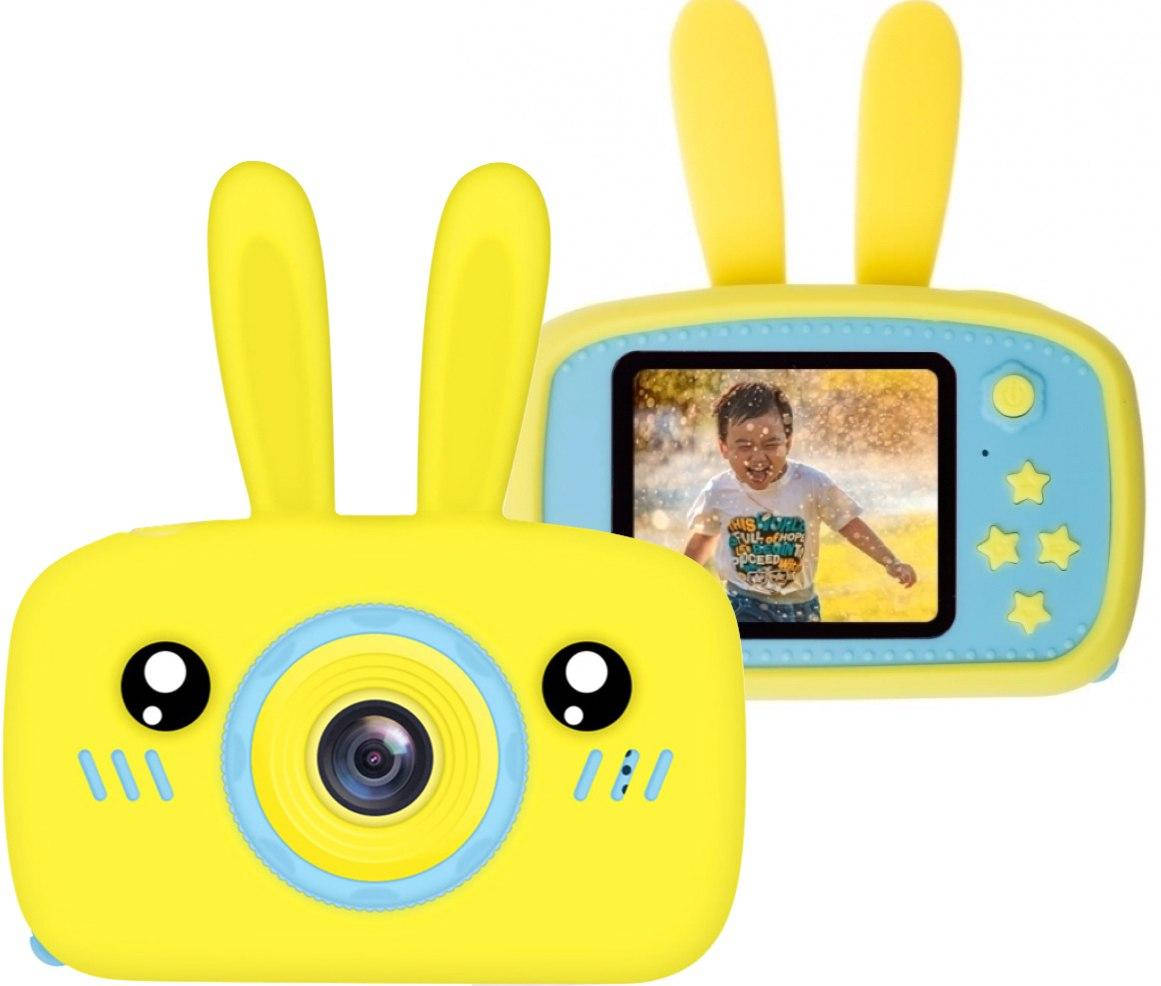 

Цифровой детский фотоаппарат Children fun Camera Зайчик детская фото видеокамера Желтый