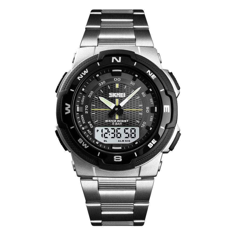 

Skmei 1370 marshal серебристо черные мужские спортивные часы