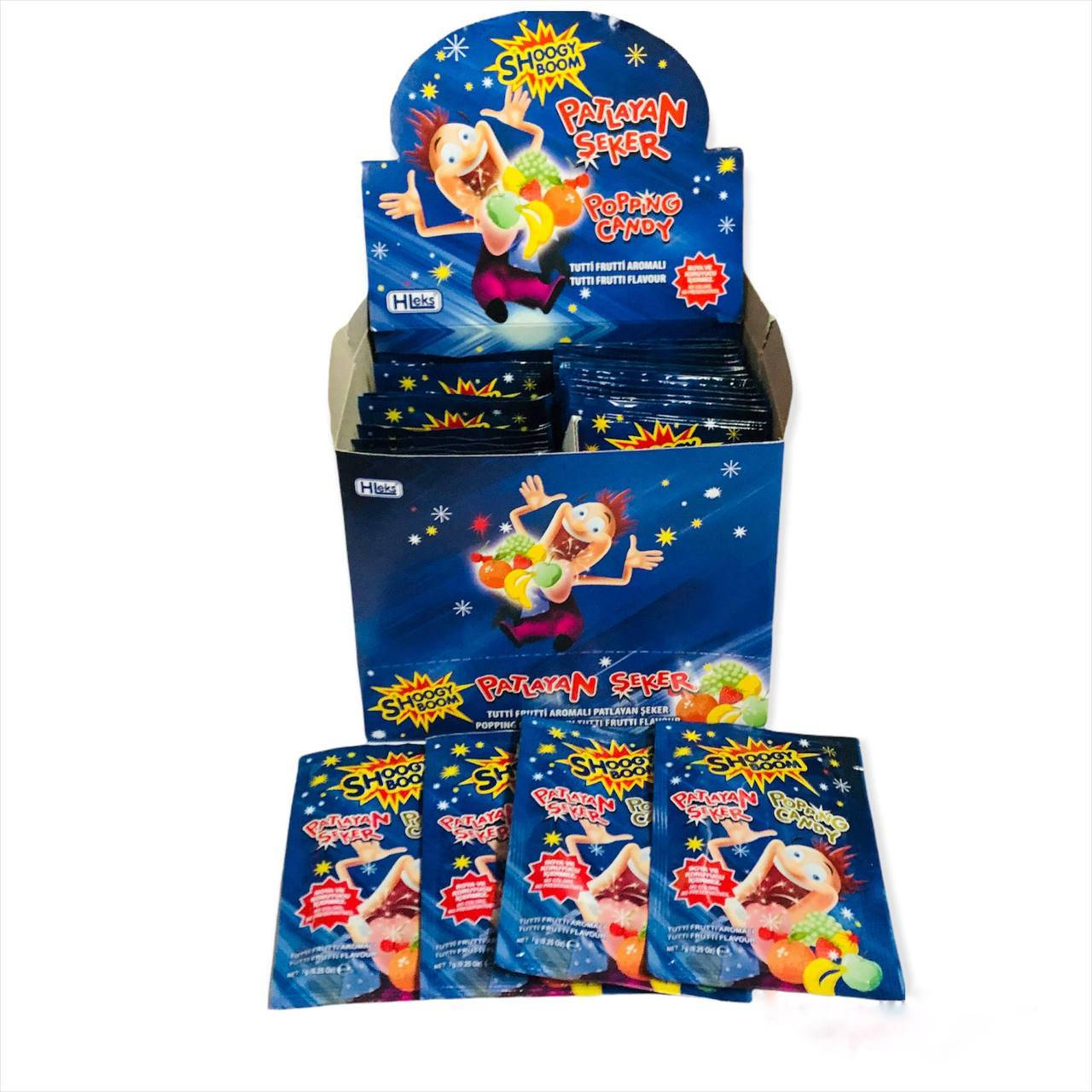 

Стреляющий сахар ТУТТИ-ФРУТТИ Hleks 40 шт