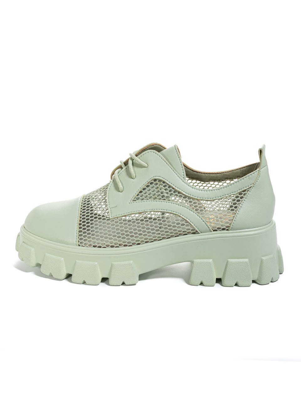 

Туфли женские зеленые экокожа платформа лето, Зелёный