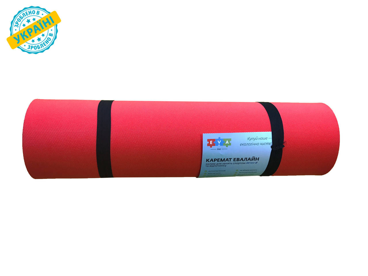 

Коврик (каремат) 145*50*0.5 см для туризма и спорта Eva-Line красный
