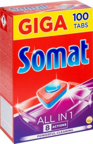 

Somat All in 1 Все в одном, 100 шт. таблетки для посудомоечной машины