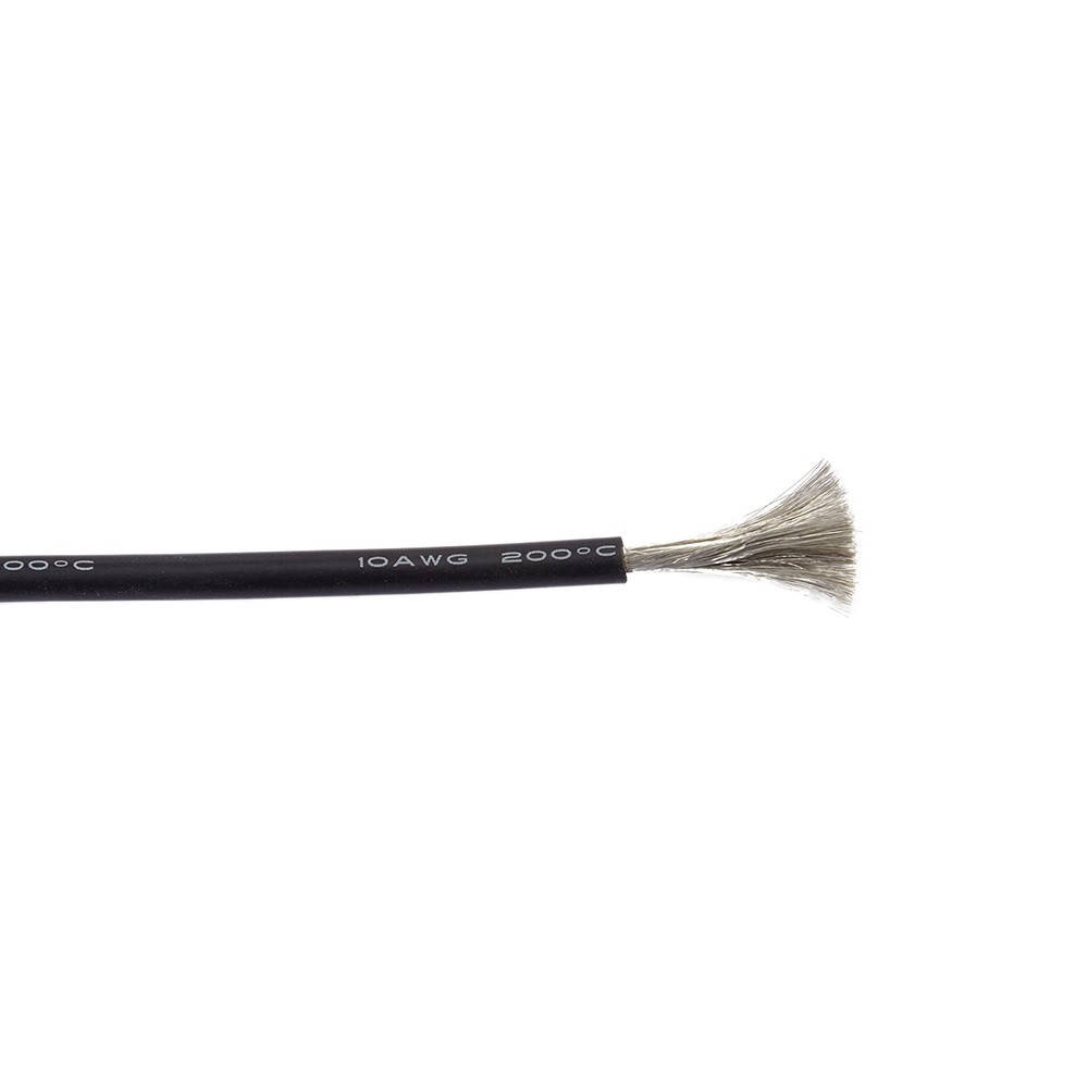 

Провод силиконовый 10 AWG - 5,3 кв.мм (1050х0,08) 1 м Черный