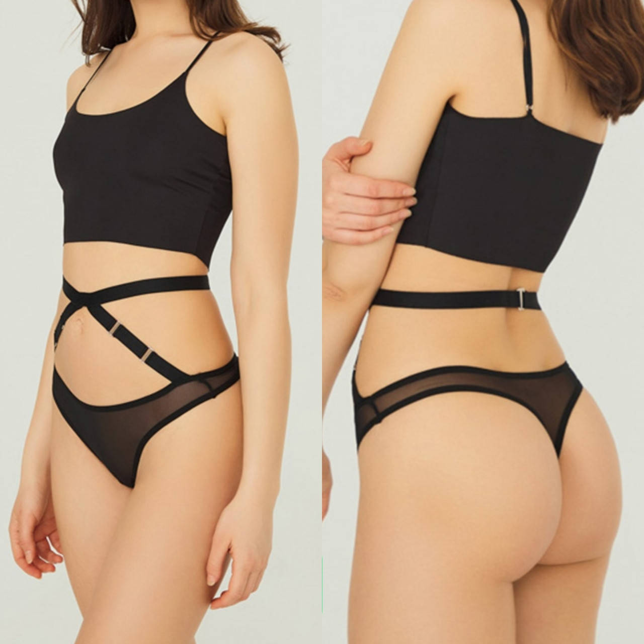 

Трусики женские "Поясок " цвет чёрный размер S/M Турция, Зелёный