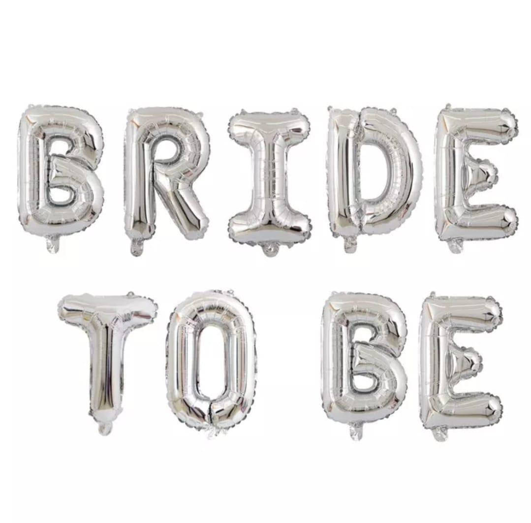 

Фольгированные надувные шары BRIDE TO BE | Серебро, Серебристый