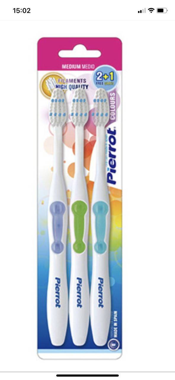 

Набор зубных щеток Pierrot Колорс средняя 841173003313