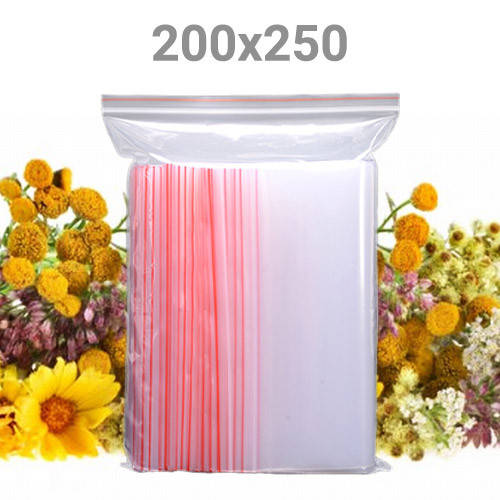 

Зип пакеты Zip Lock / пакет с замком - 200x250 мм, 100шт, Прозрачный