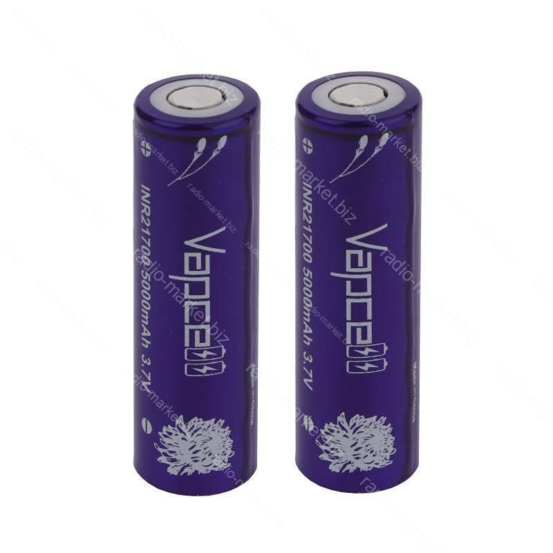 

Набор из 2 аккумуляторов Vapcell Li-ion 21700, 5000мАч