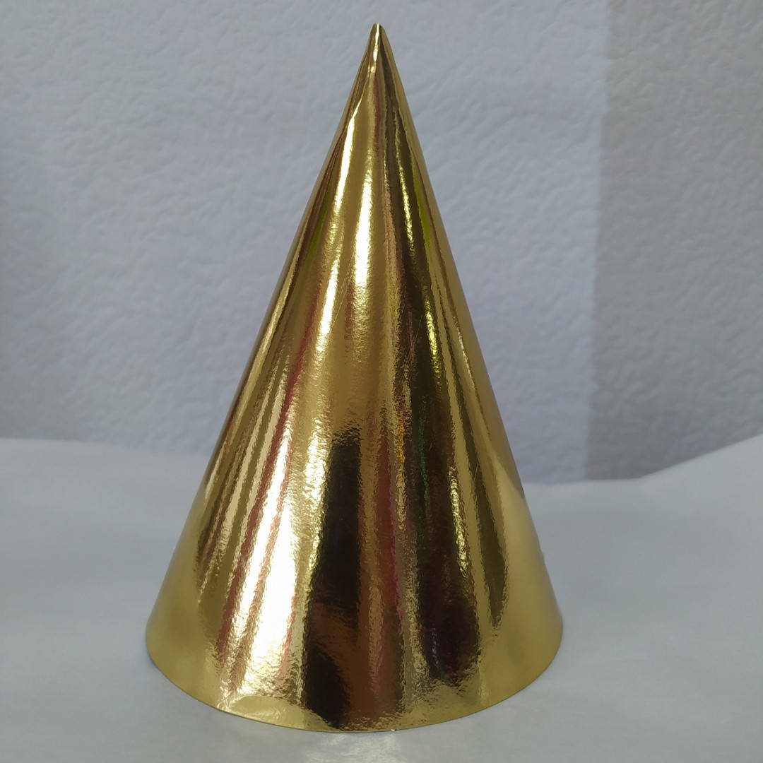 

Набор колпаков праздничных Золото 15см