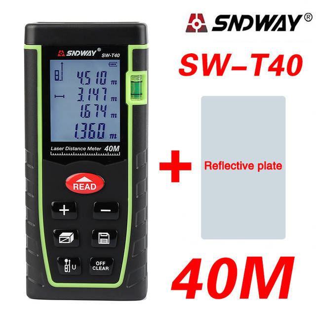 

Лазерна рулетка SNDWay SW-T40 Лазерный дальнометр 40 м
