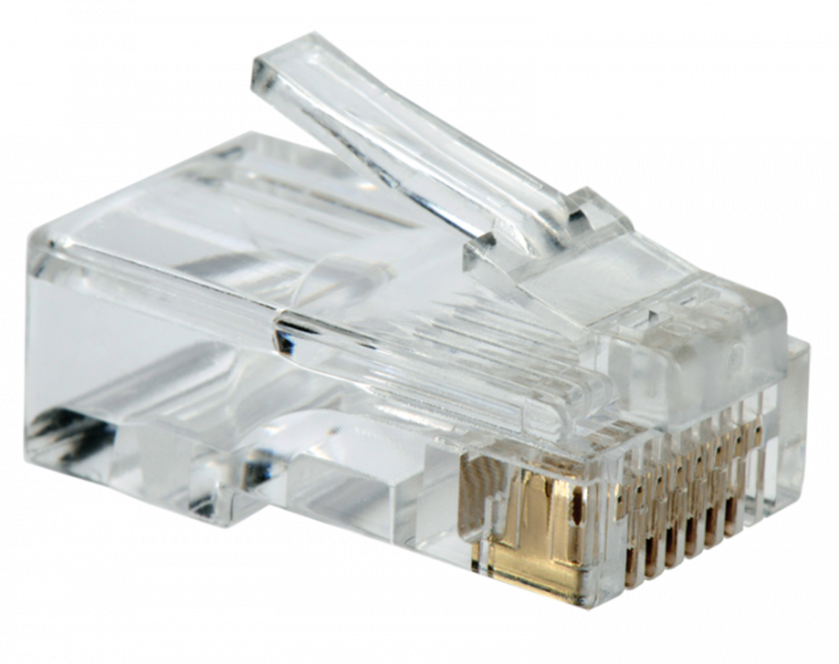

Коннектор разъем компьютерный RJ-45 UTP Cat.5е для витой пары (100 шт)