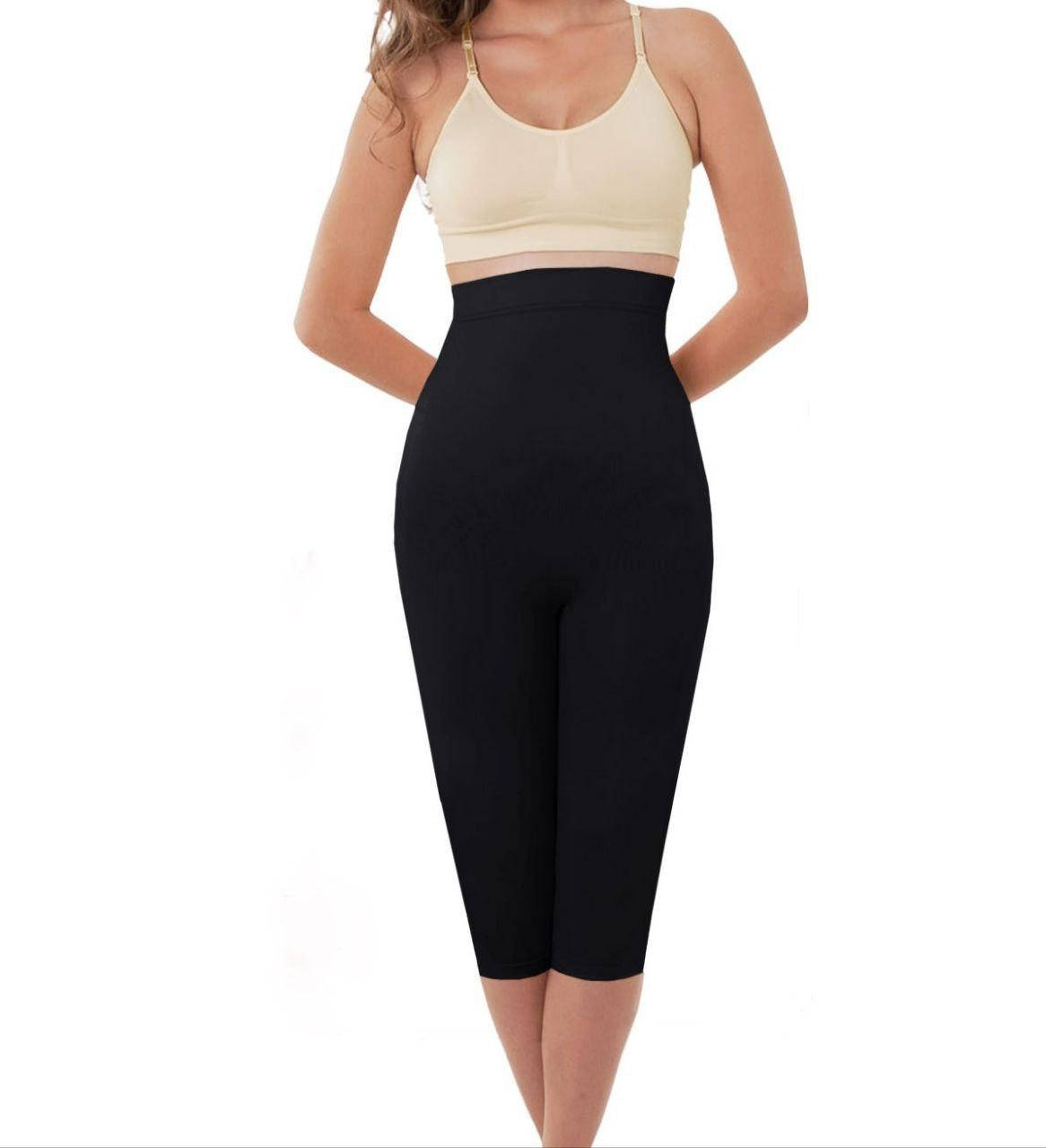 

Утягивающие капри спортивные бриджи черные (7102), Черный