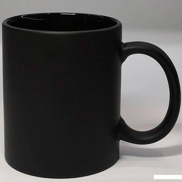 

Чашка для сублимации Хамелеон FULL BLACK (ПОЛУМАТОВЫЙ), Черный