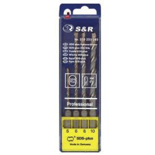 

Набор буров по бетону S&R SDS-4plus в пластиковом боксе 4 шт 210230069