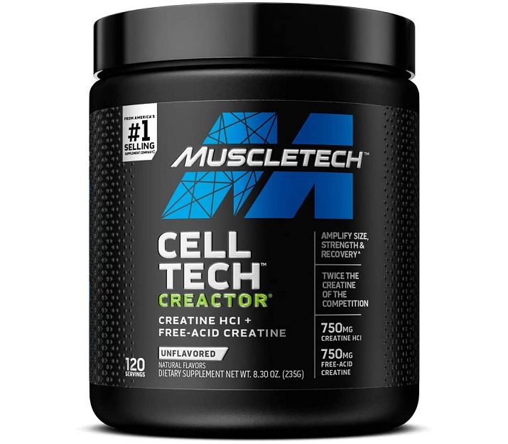 

Креатин гидрохлорид, Muscletech Creactor /120 порций, 235г