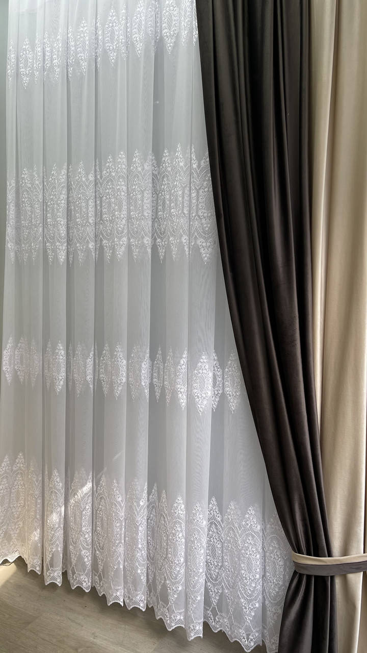 

Тюль основа бамбук белая