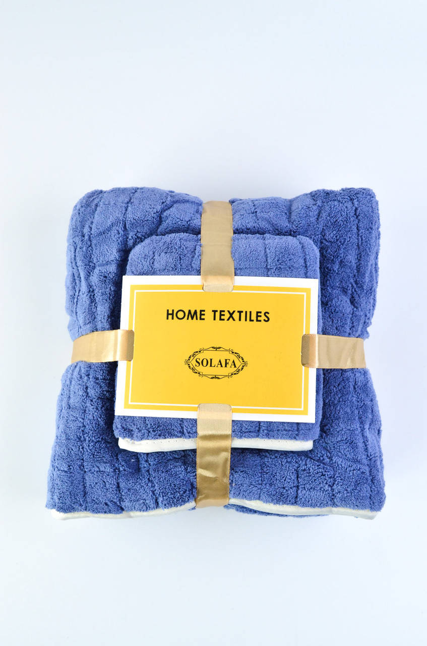 

Комплект полотенец Home Textiles (микрофибра) синий