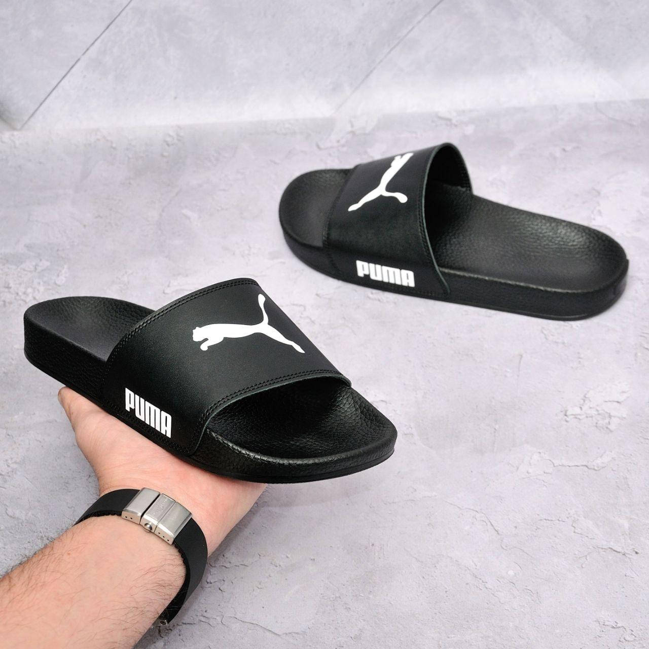 

Шлепанцы мужские из натуральной кожи Puma Черный, 44