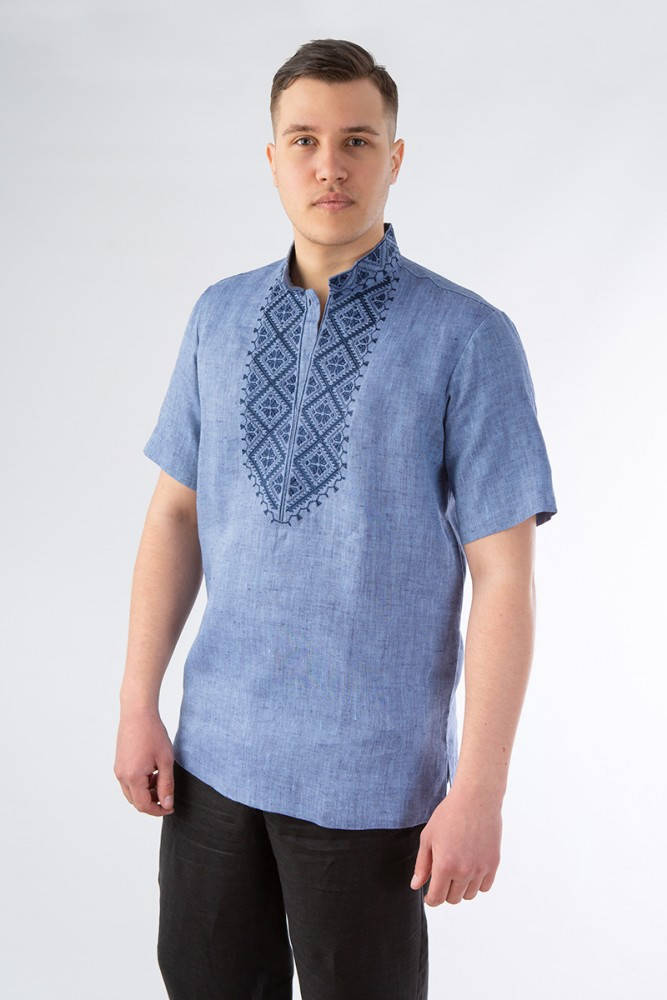

Вышиванка мужская Синий, 2XL