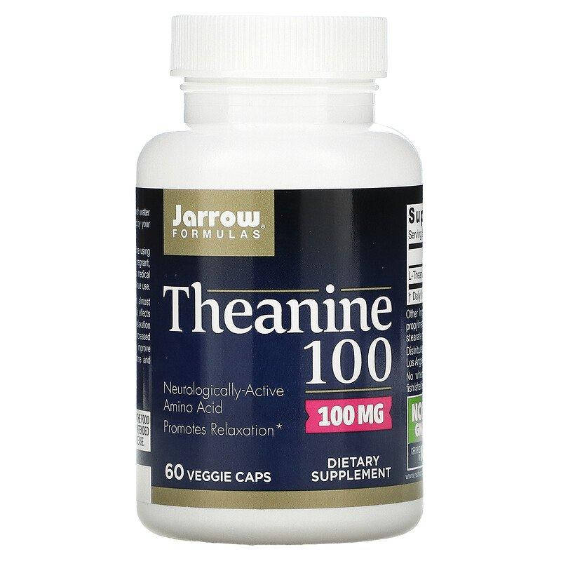 

Теанин, Theanine, Jarrow Formulas, 100 мг, 60 капсул