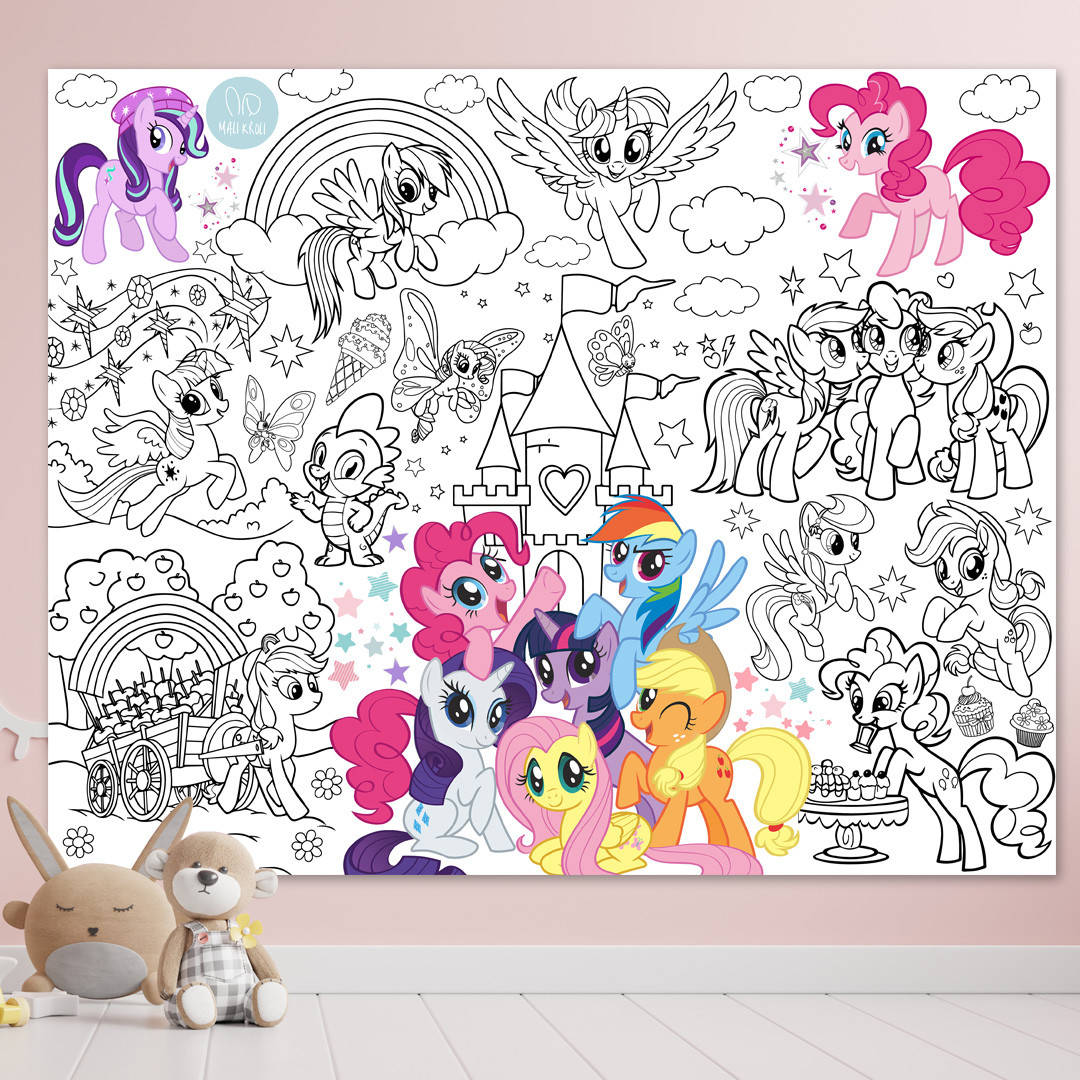 

Раскраска Пони NEW, 120 х150 см