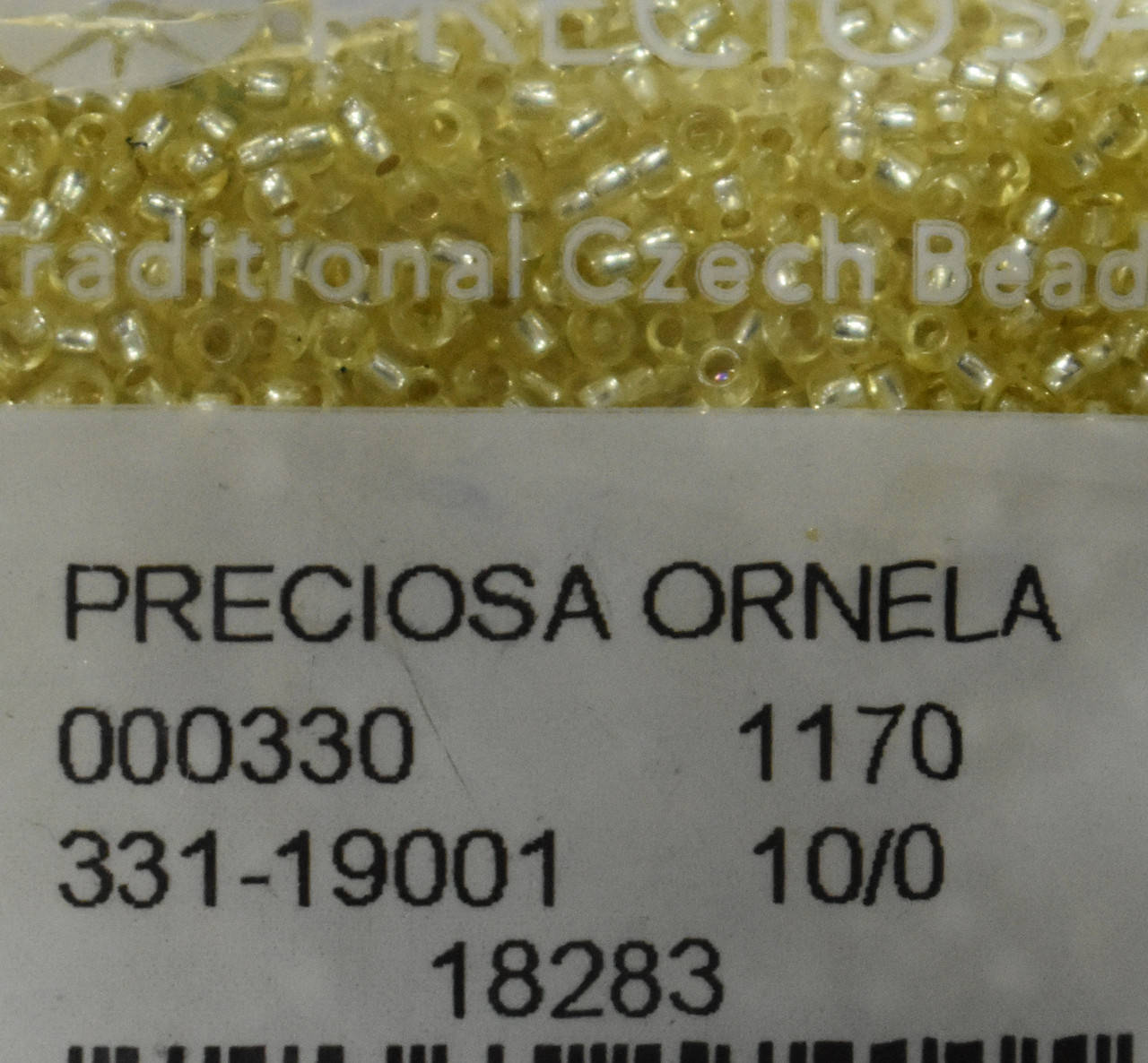 

Бисер Preciosa 10/0 цвет 18283 желтый 10г
