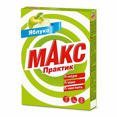 

Порошок для стирки "Макс яблоко" 350г ручная стирка