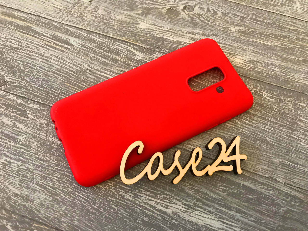 

TPU чехол накладка Candy для Samsung Galaxy J8 2018 (6 цветов) красный